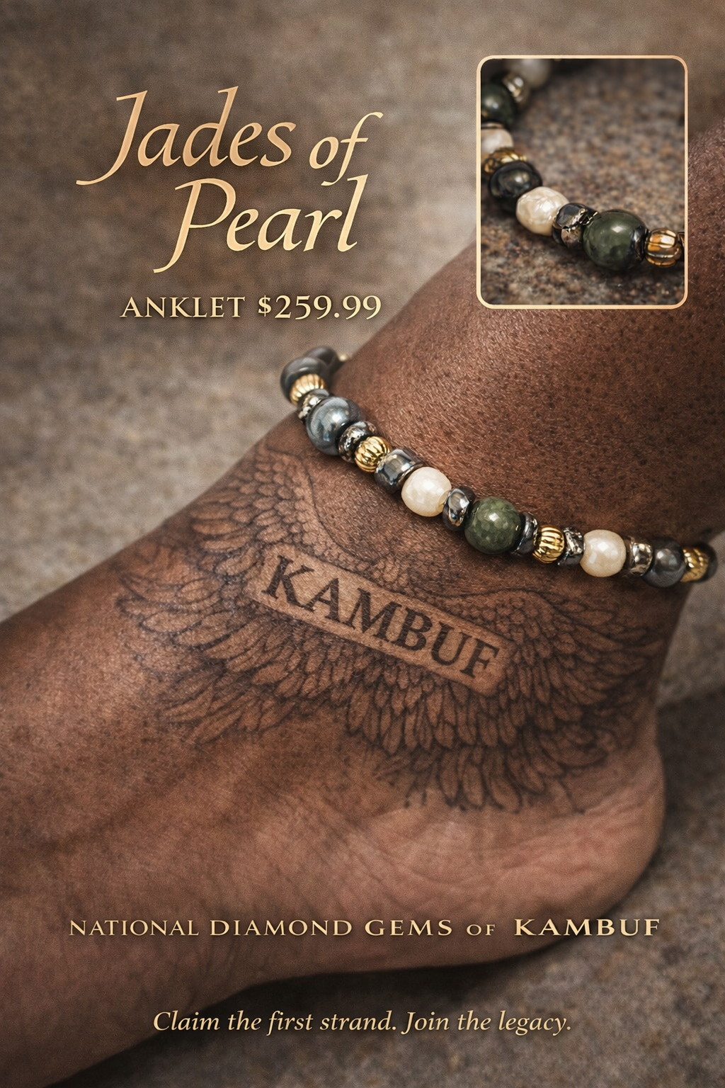Jades Of Pearl (Bracelet / Anklet) - Hand-Crafted Jewelry Line - By: KING-KAMBUF